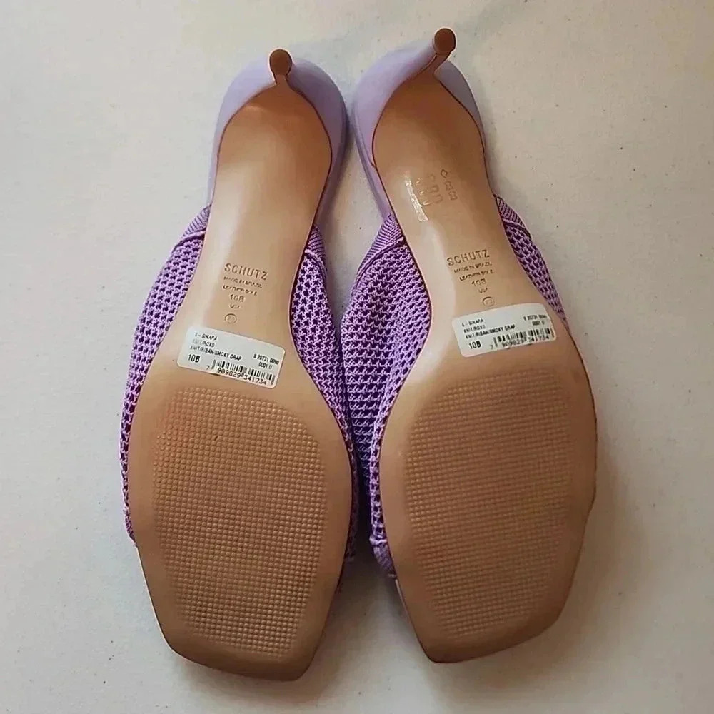 SCHUTZ women's Sinara Knit Sandals Smokey Grape size 10B New - Picture 10 of 11